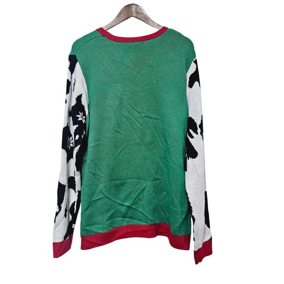 Jolly Sweaters Women’s Size XL Ugly Christmas Sweater Cow w/Scarf & Bells Farm - Picture 3 of 5